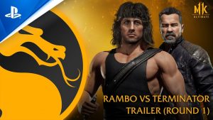 Rambo e o Exterminador do Futuro quebram o pau em gameplay de Mortal Kombat 11