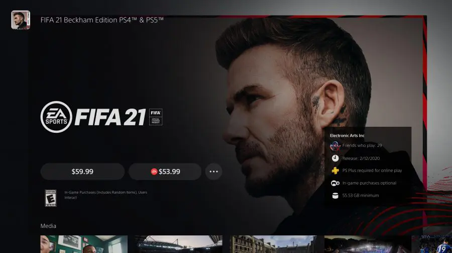 EA admite falha no upgrade de FIFA 21 para PS5: 