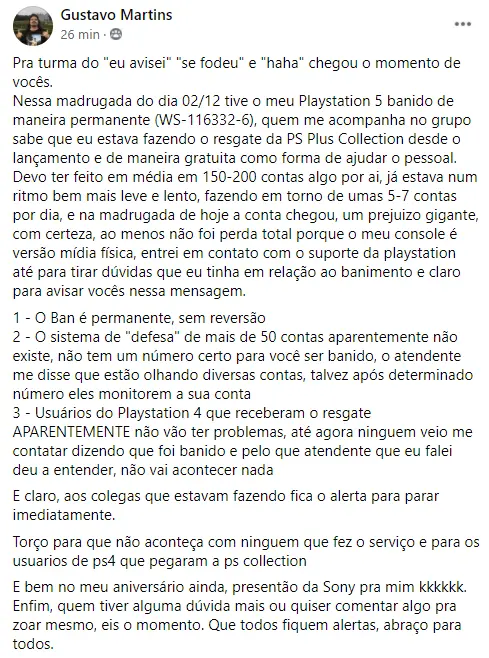 Bloqueio do PlayStation 5