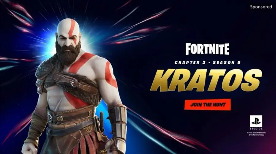 GAROTO! Kratos será uma skin de Fortnite, indica PS Store