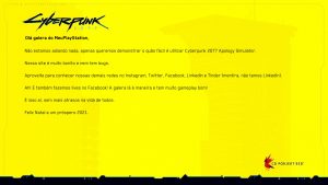 Cartinha amarela de Cyberpunk 2077 vira brincadeira na Internet