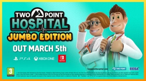 Two Point Hospital: JUMBO Edition chega dia 5 de março ao PS4