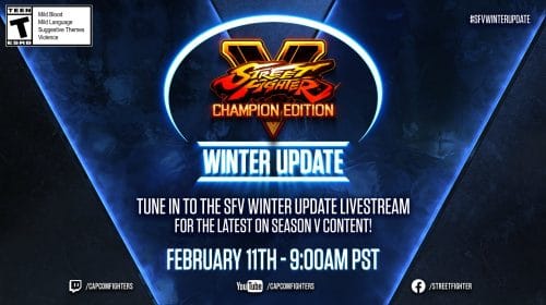 Capcom fará transmissão especial de Street Fighter V em 11 de fevereiro