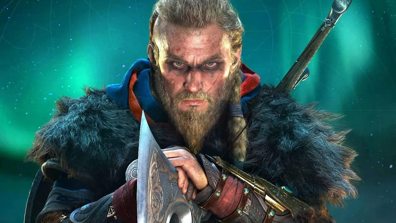 Imagem de capa da matéria sobre a EA Motive com o protagonista Eivor do jogo Assassin's Creed Valhalla