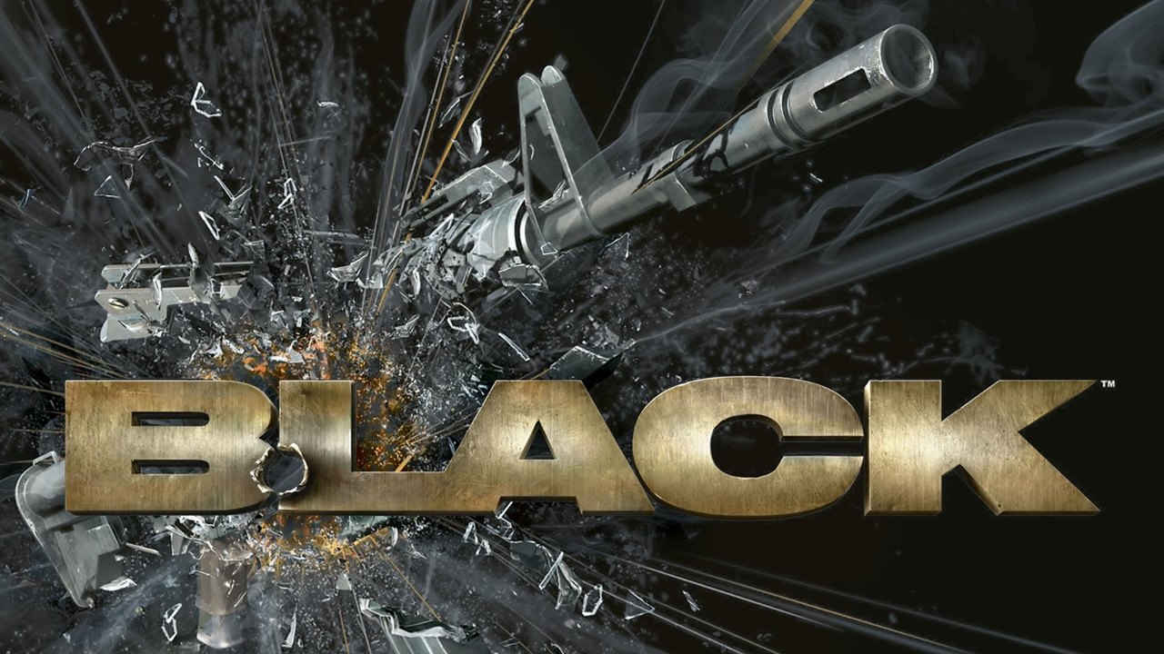 Um fuzil ilustra capa do jogo Black, um dos melhores jogos de PlayStation 2