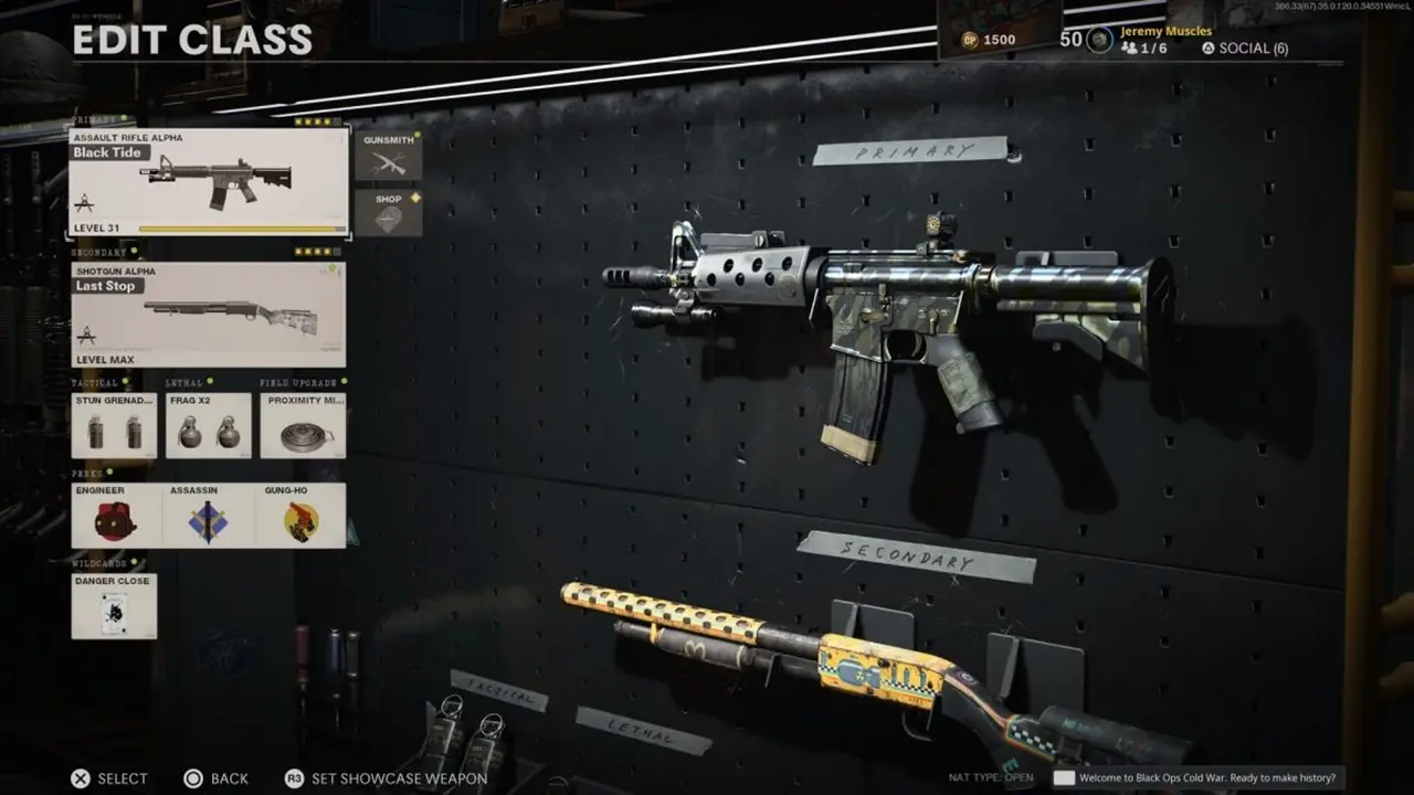 Modo Create-a-Class de CoD Black Ops Cold War