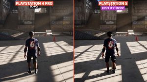 Compare Tony Hawk’s Pro Skater 1+2 no PS4 Pro vs. PS5