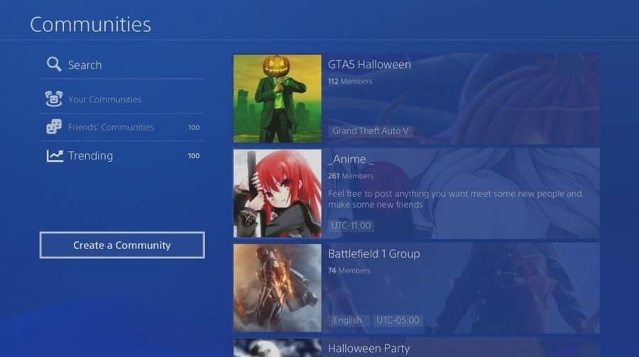 PS4: recurso "Comunidades" será descontinuado pela Sony