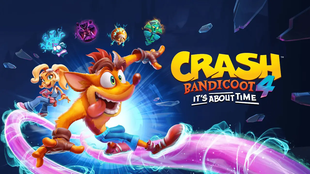 Capa de Crash Bandicoot 4: It's About Time, jogo do PS Plus de julho