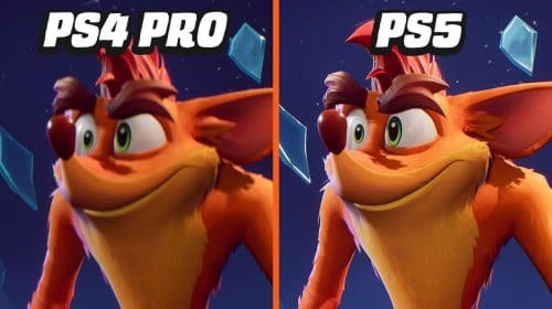 Compare as versões de PS4 e PS5 de Crash Bandicoot 4: It's About Time