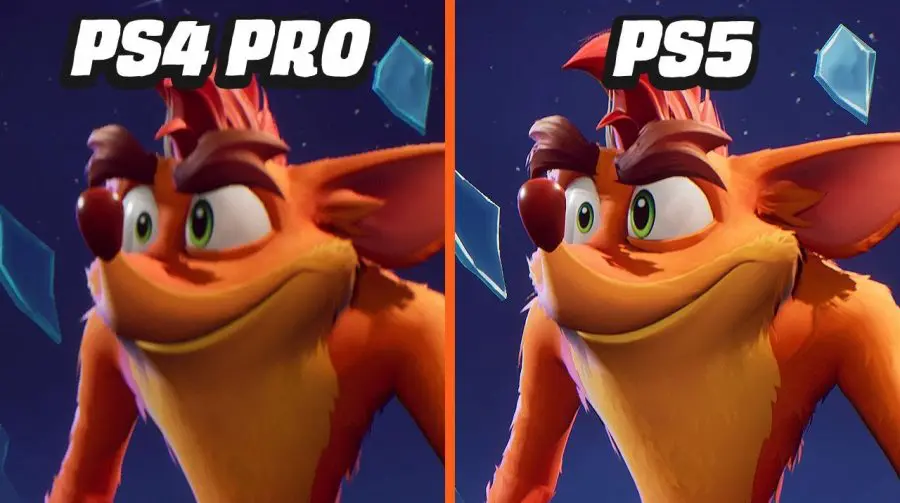 Compare as versões de PS4 e PS5 de Crash Bandicoot 4: It's About Time