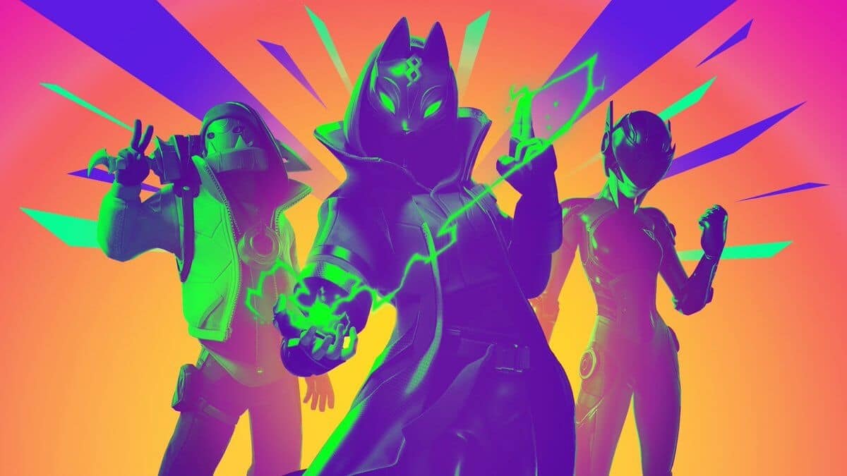 Skins coloridas de Fortnite.