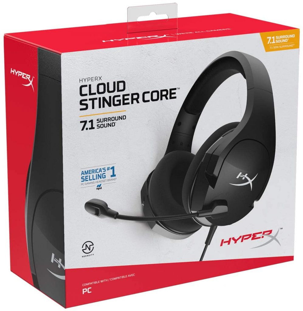 Caixa do headset HyperX Cloud Stinger 7.1