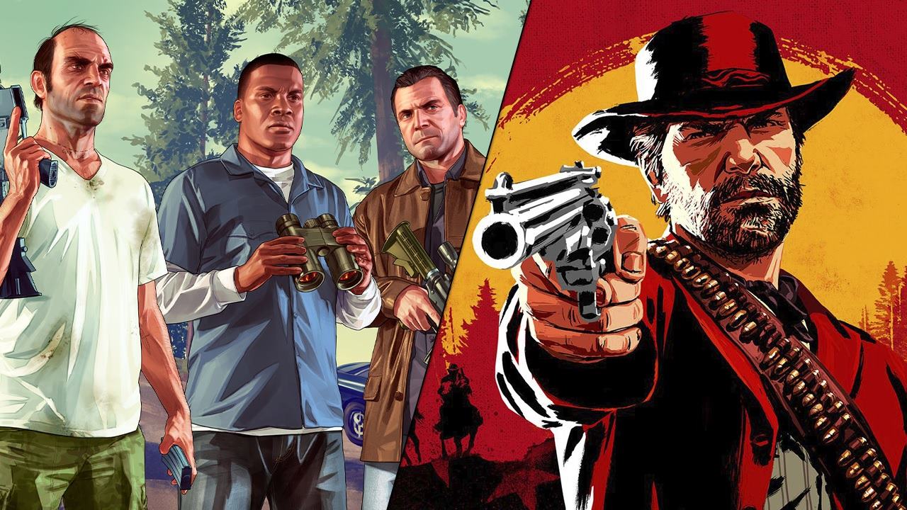 GTA V e Red Dead Redemption 2, ambos jogos da Take-Two