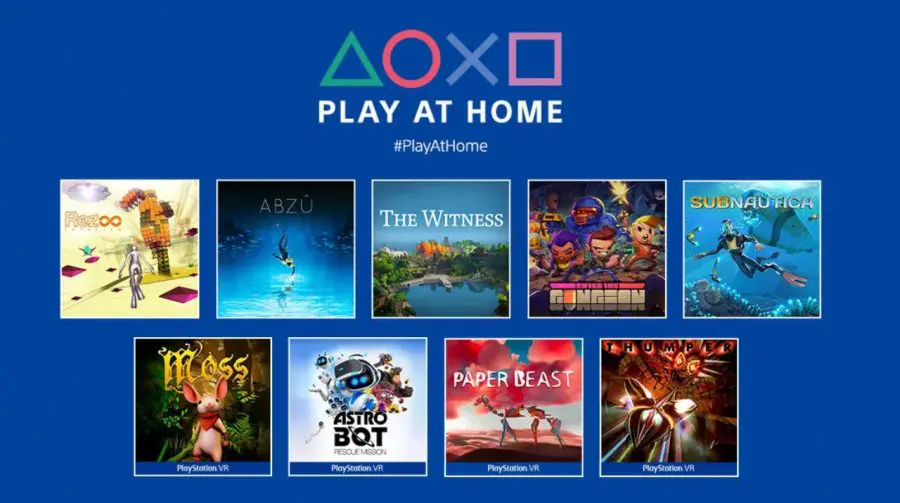 Play At Home: 9 jogos gratuitos já estão disponíveis na PS Store