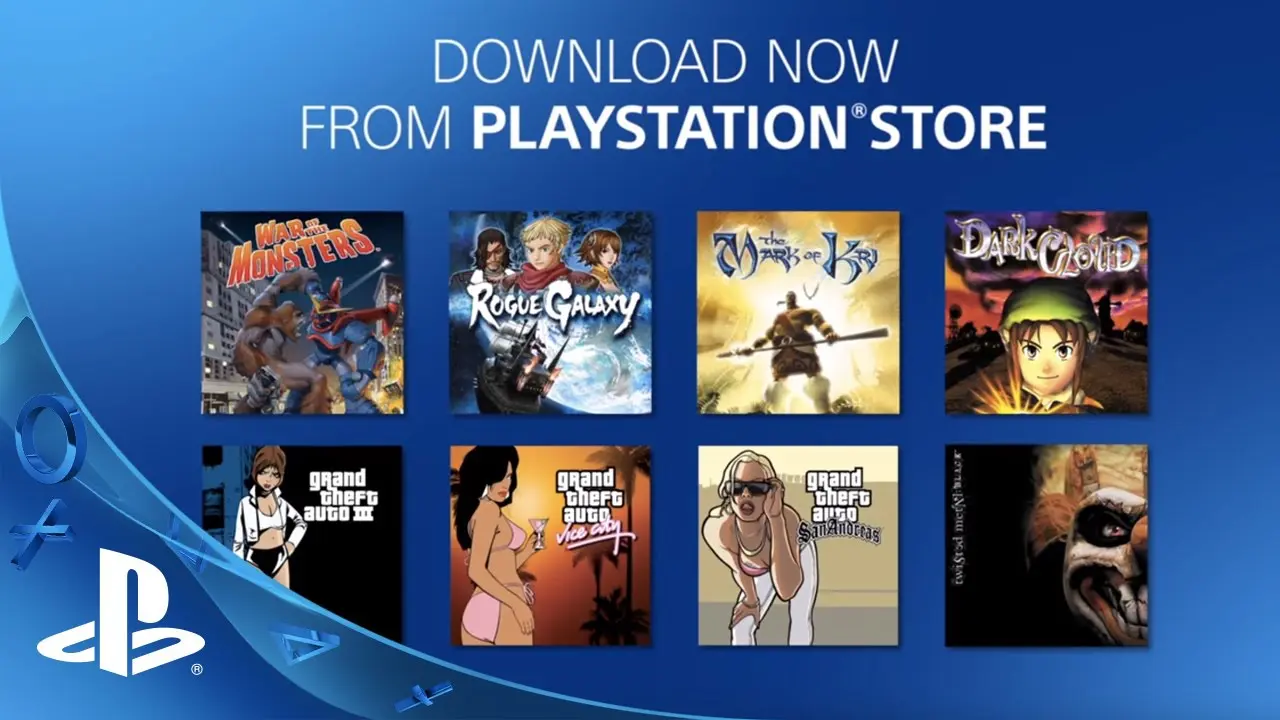 Imagem com vários jogos retrô da PlayStation