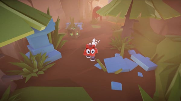 Imagem de capa do protagonista de Babol The Walking Box correndo numa floresta