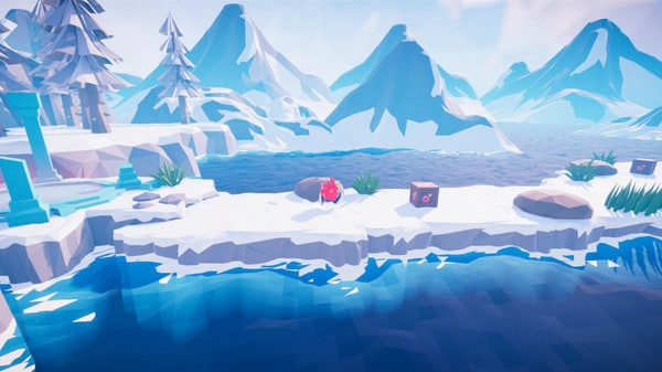 Imagem de capa do protagonista de Babol The Walking Box correndo pela neve