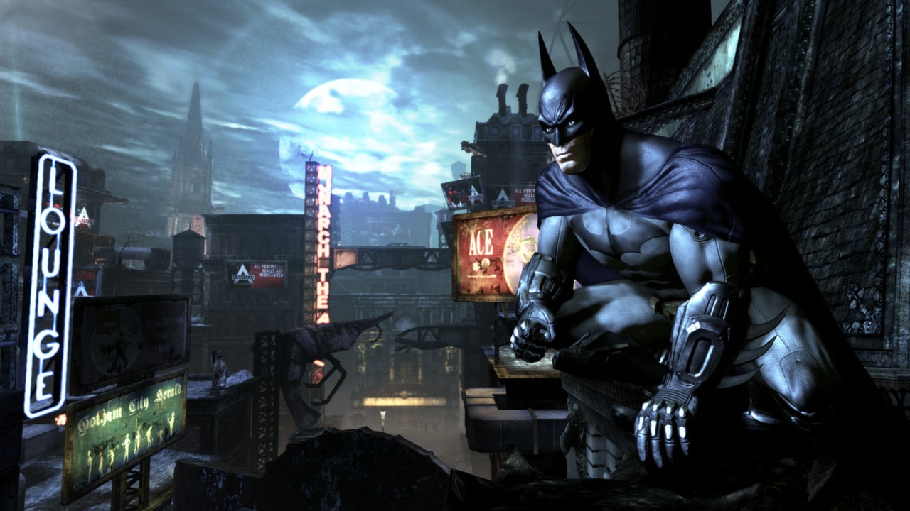 Batman Arkham City - Os 10 Melhores Jogos de PlayStation 3 - Batman de vigia em Gotham City