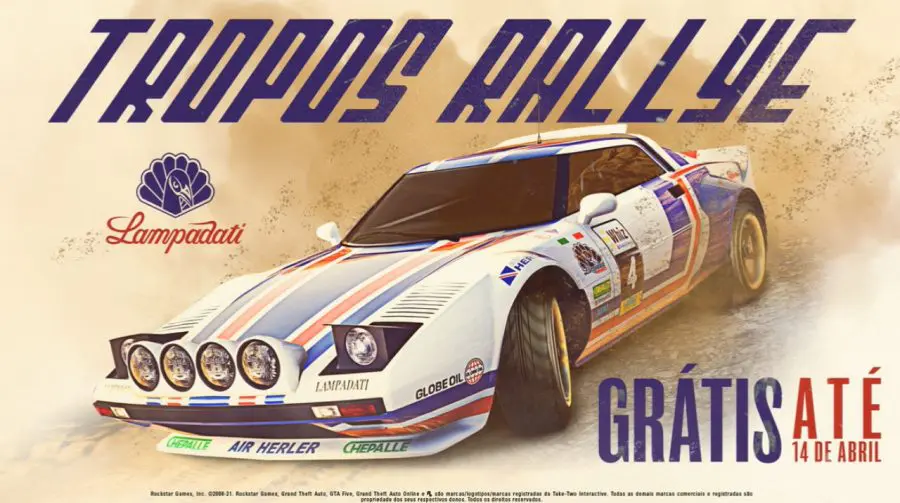 Veículo Lampadati Tropos Rallye está grátis em GTA Online até o dia 14