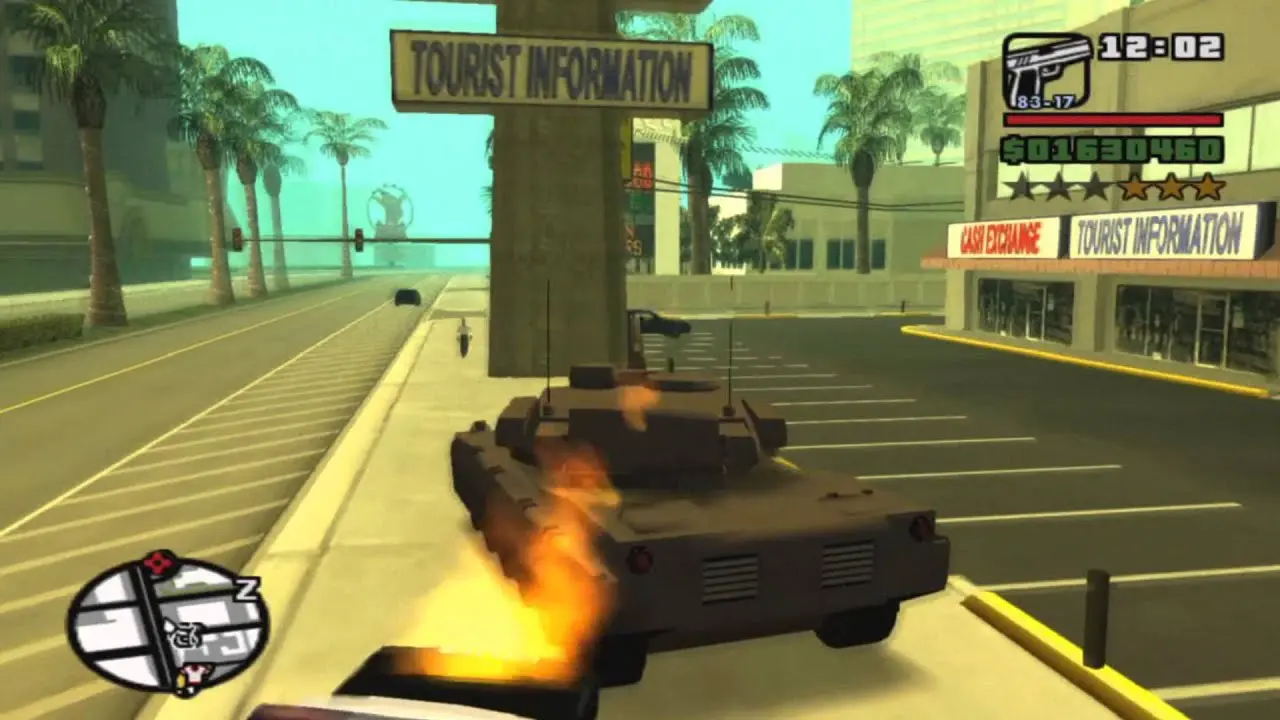 Tanque de Guerra na cidade de Los Santos