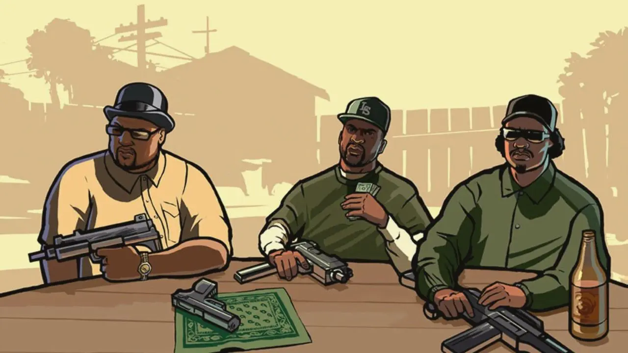 Três criminosos em Códigos de GTA San Andreas