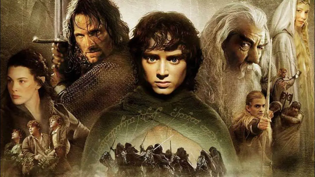 Imagem de capa da matéria sobre o jogo de O Senhor dos Anéis, com os personagens da trilogia dos filmes ilustrando a foto