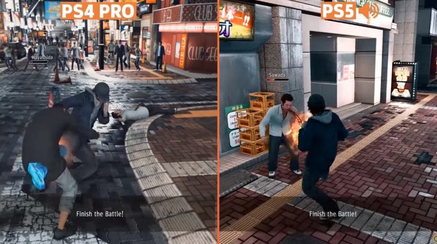 Judgement: video compara desempenho no PlayStation 5 vs. PlayStation 4