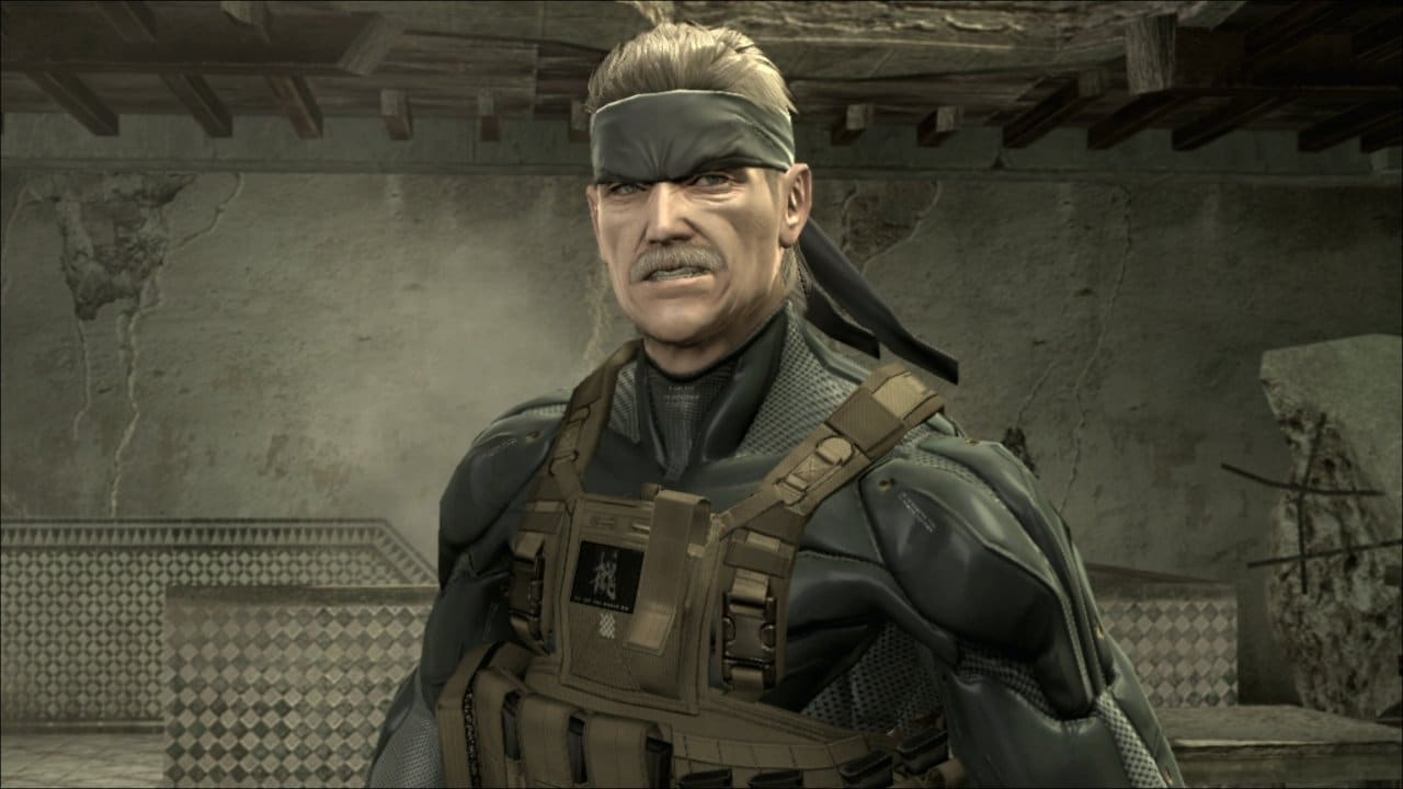 Metal Gear Solid 4 - Os 10 Melhores Jogos de PlayStation 3 - Solid Snake, já veterano no game de PS3