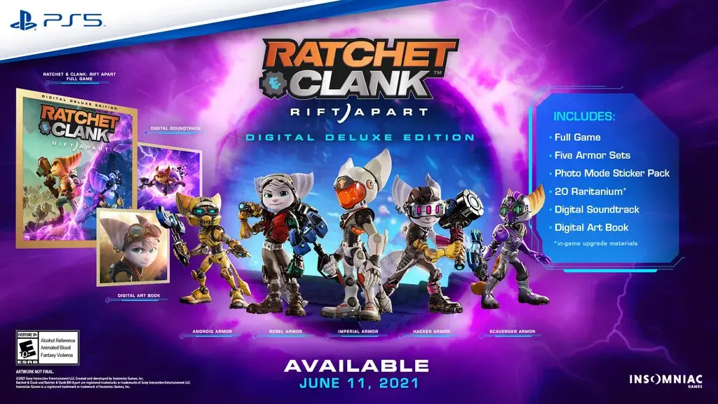 Regalias da edição Digital Deluxe de Ratchet & Clank: Em Uma Outra Dimensão