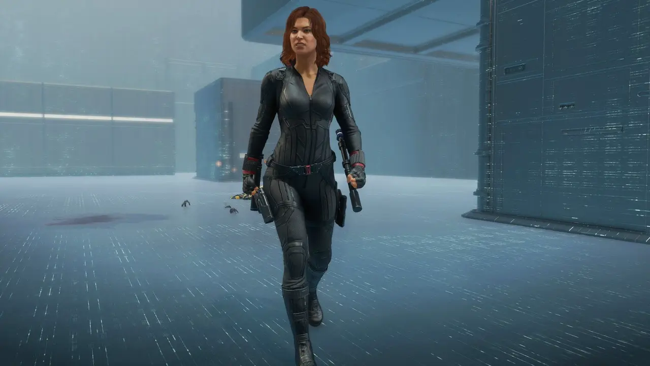 Imagem de Viúva Negra em Marvel's Avengers andando