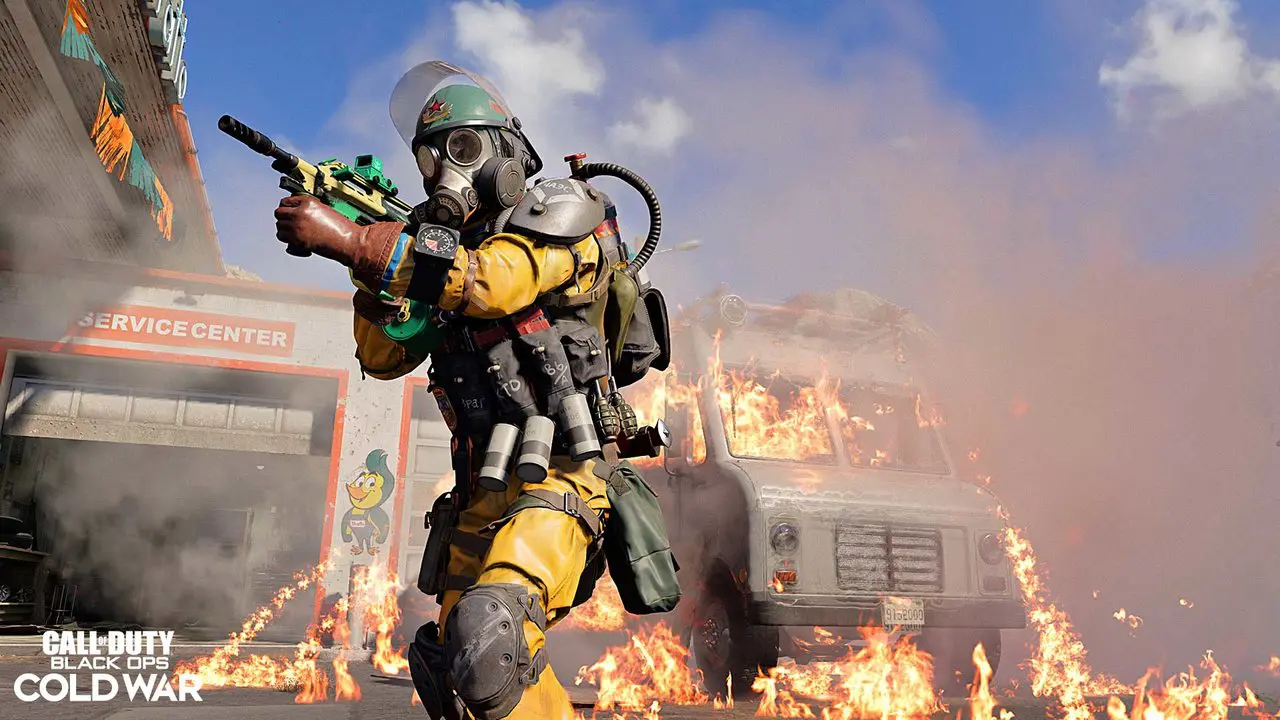 Imagem do novo operador da 3ª temporada de Black Ops Cold War e Warzone com uma arma