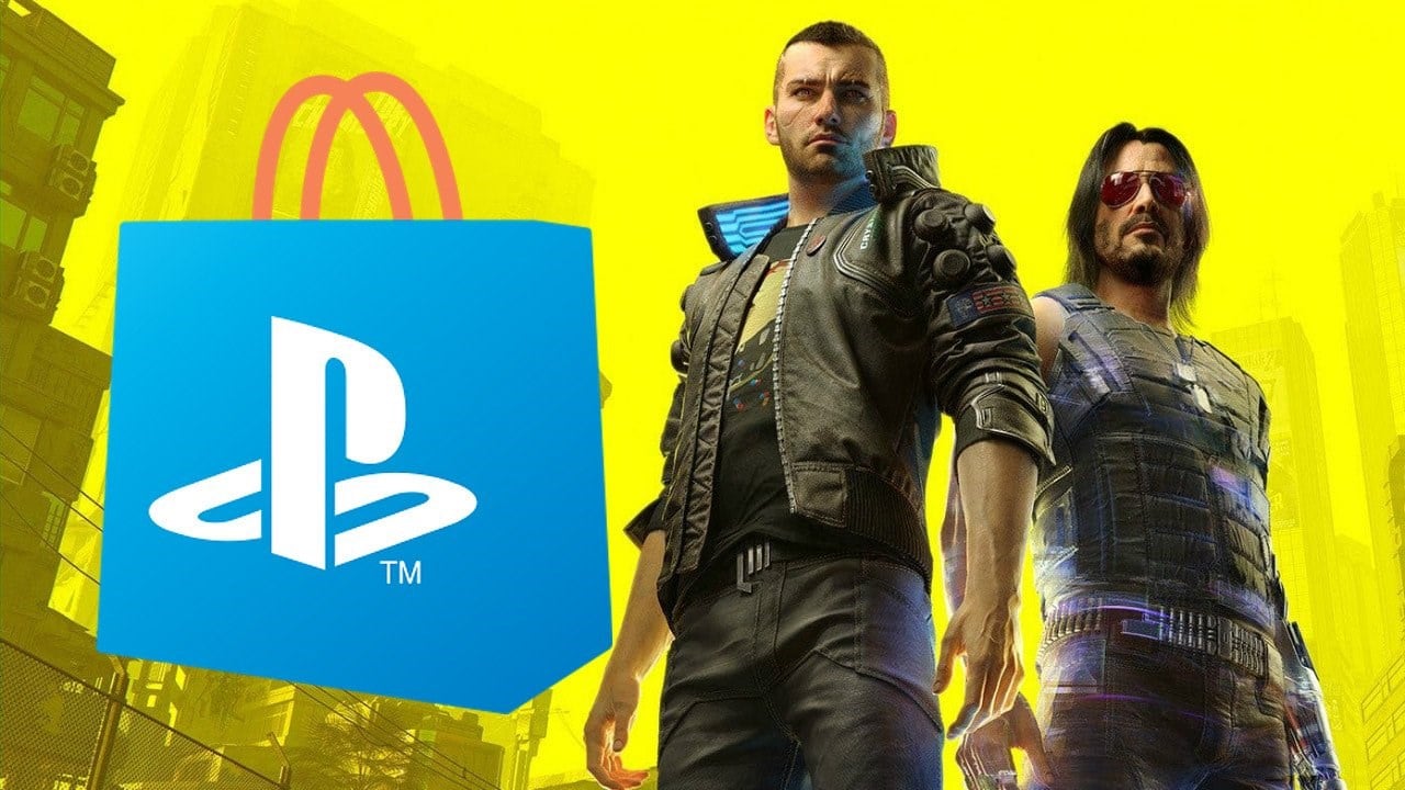 CD Projekt RED diz que Cyberpunk 2077 atingiu "um nível satisfatório" 1 Dois personagens de Cyberpunk 2077 e fundo amarelo.