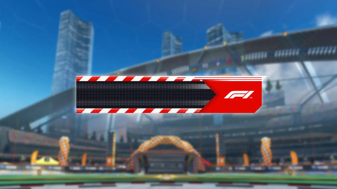 Imagem do banner gratuito do crossover entre Fórmula 1 e Rocket League