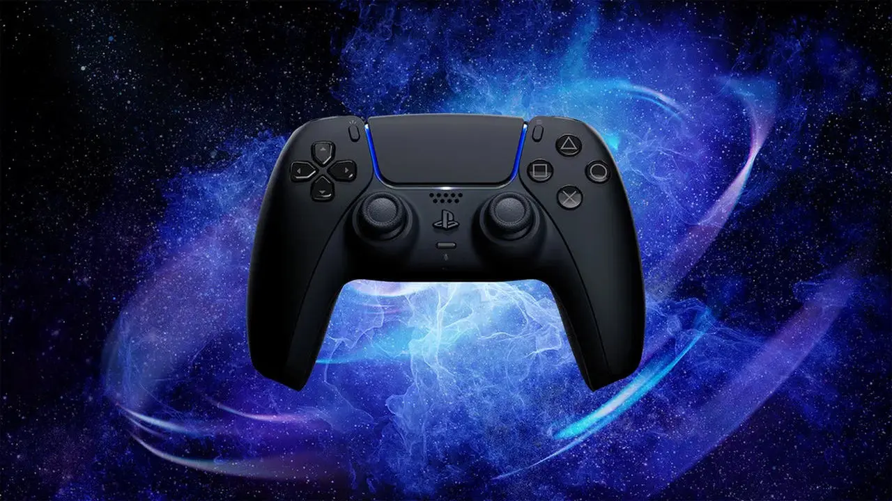 Imagem de uma das novas cores do controle DualSense, Midnight Black
