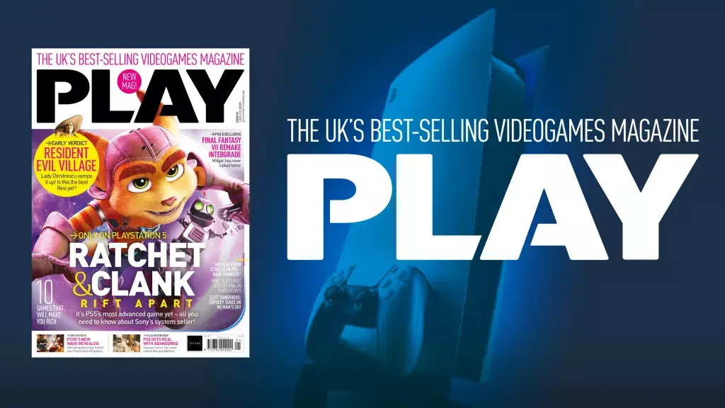 Imagem com a primeira edição da PLAY, que substituirá a Revista Oficial da PlayStation, com o protagonista do novo Ratchet & Clank como destaque a logo da nova revista ao lado