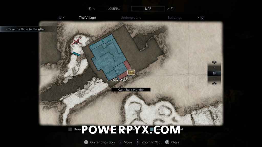 Imagem do mapa dos tesouros de Resident Evil Village