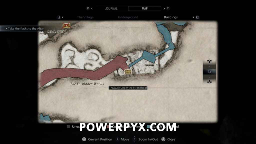 Imagem do mapa dos tesouros de Resident Evil Village