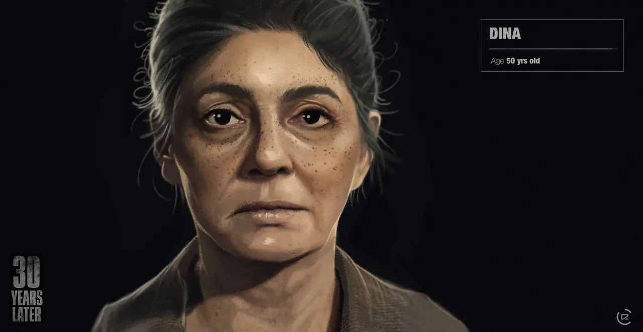 Imagem de capa da Dina de The Last of Us 2 com uma versão mais velha