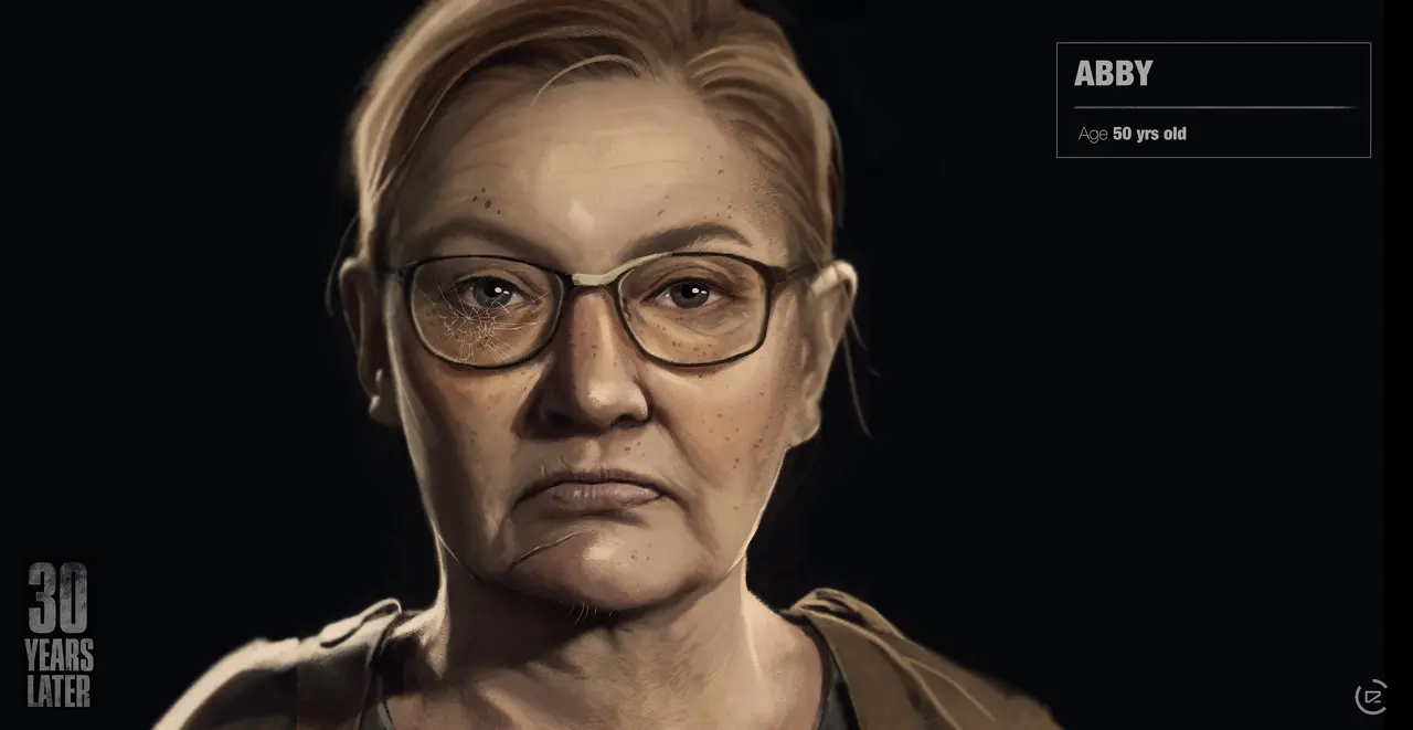 Imagem de capa da Abby de The Last of Us 2 com uma versão mais velha