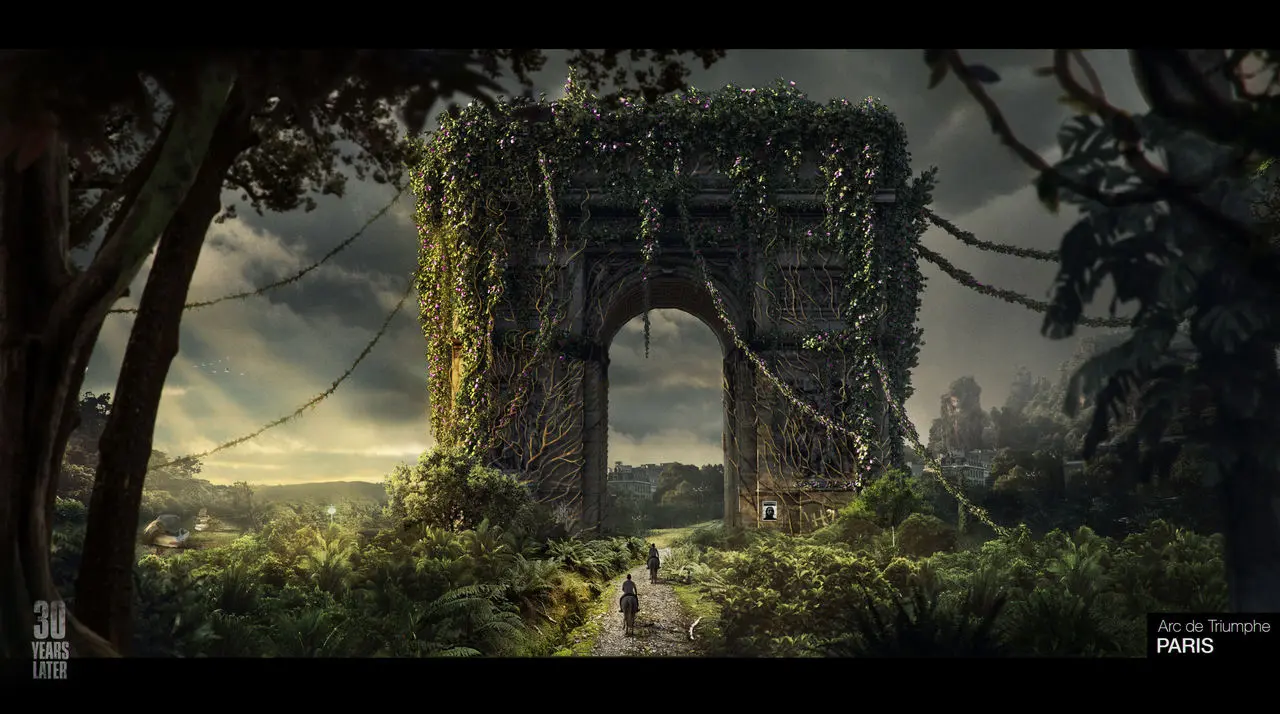 Imagem da matéria de The Last of Us 2 com Paris reimaginada em um cenário apocalíptico