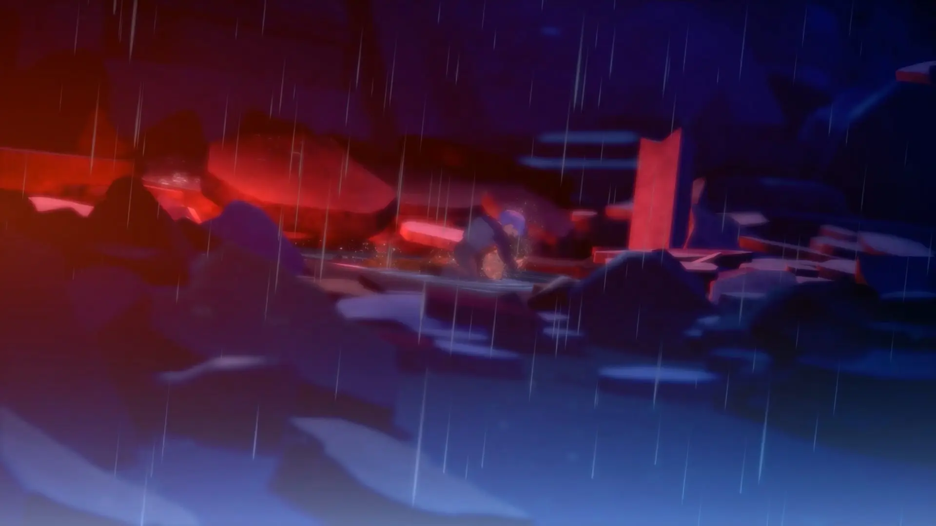 Imagem do Trunks no fundo deitado no no DLC de Dragon Ball Z: Kakarot