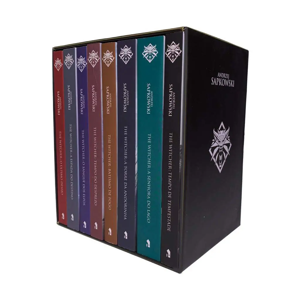 Box com Livros de The Witcher capa game comprar