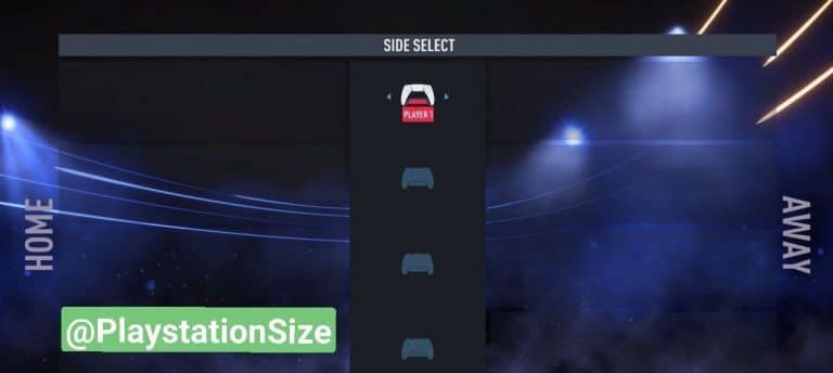 Imagem do menu de escolha de lados em FIFA 22