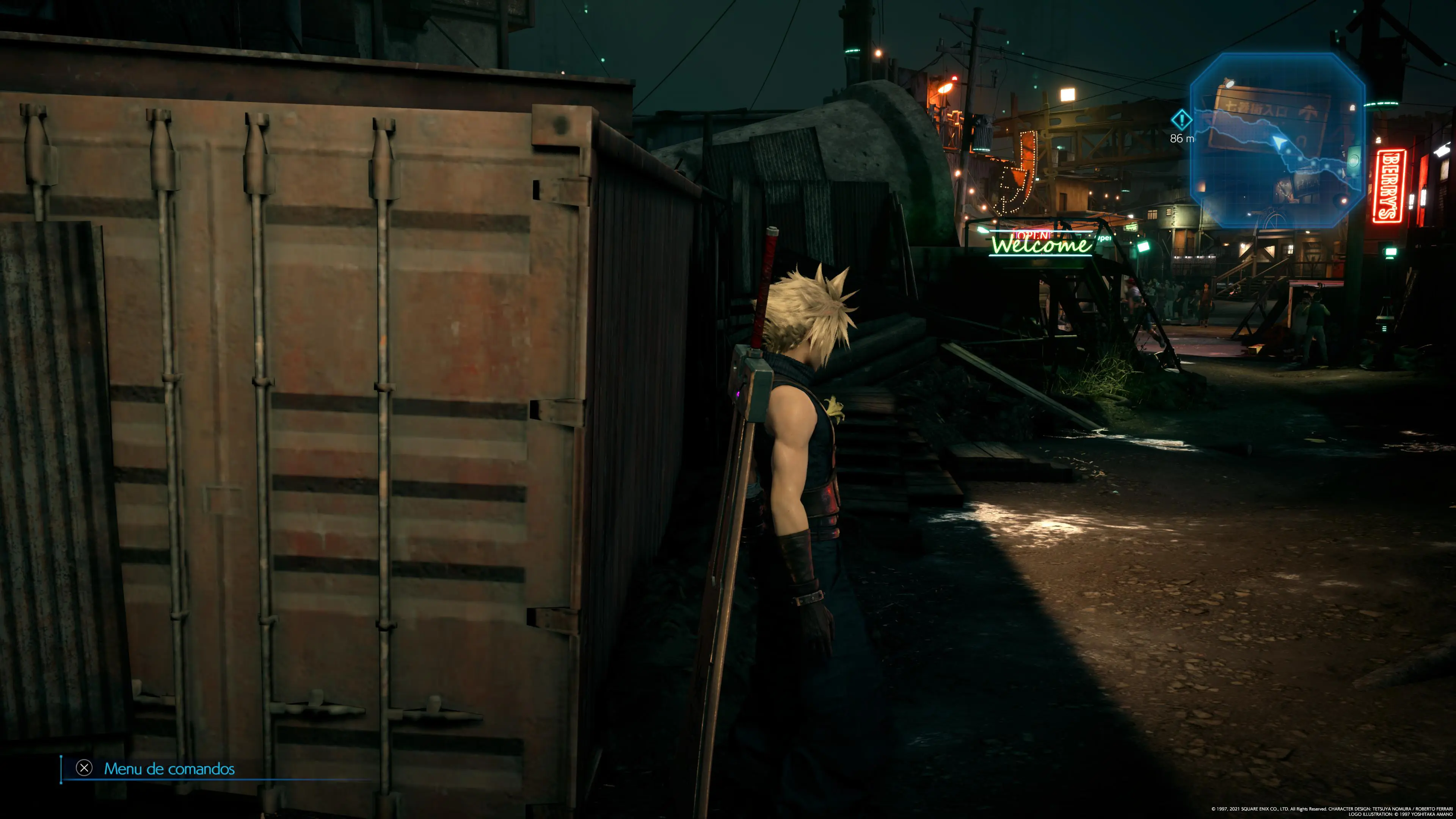 Imagem do jogo Final Fantasy VII Remake Intergrade com o protagonista de lado