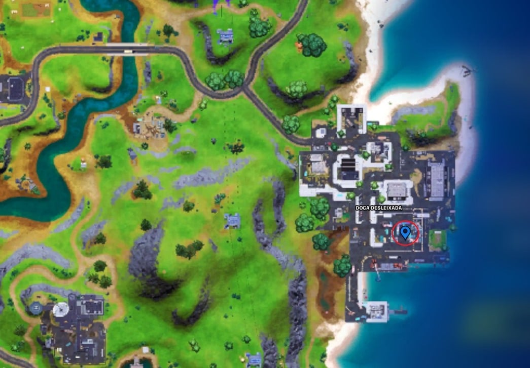 Mapa de Fortnite.