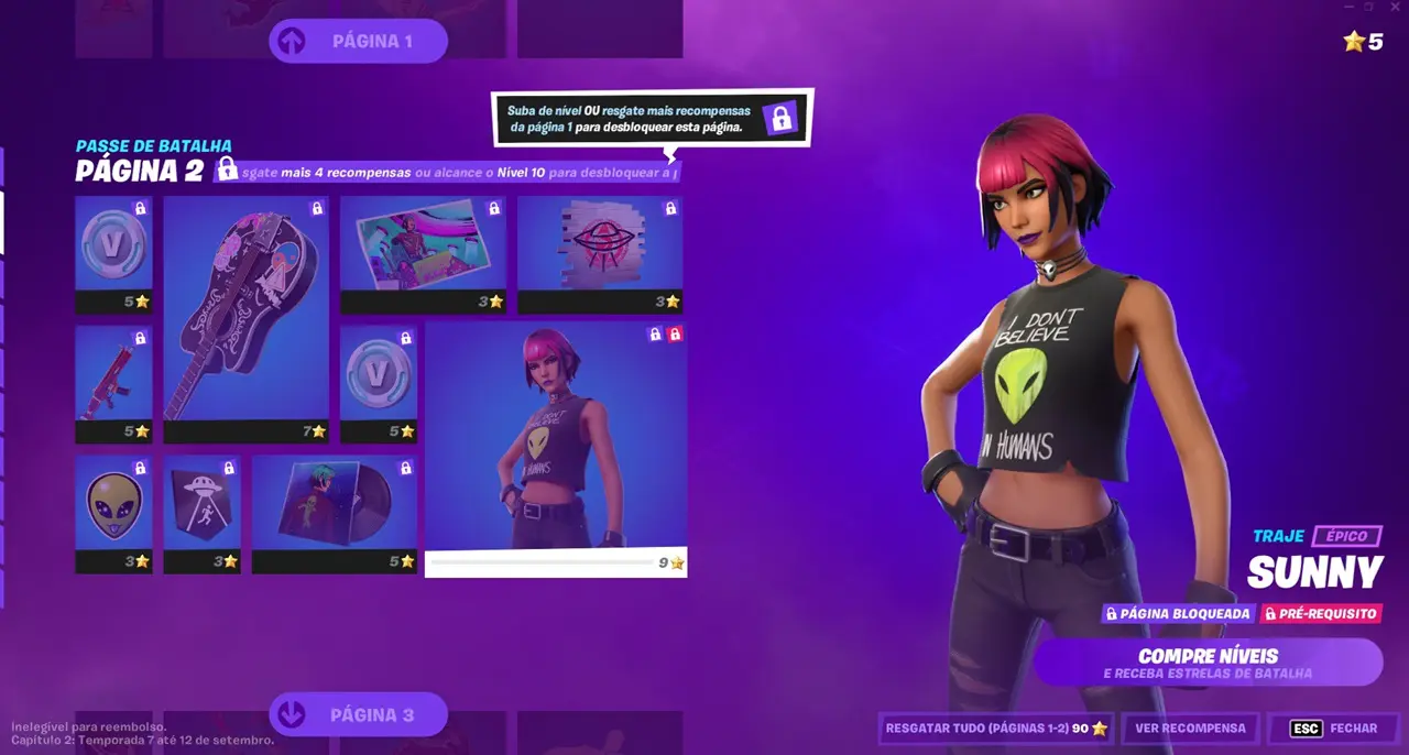 Novo sistema do Passe de Batalha de Fortnite.