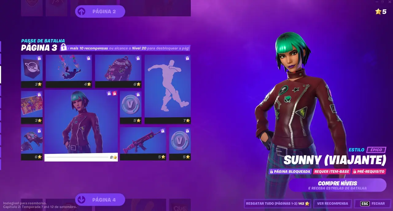 Novo sistema do Passe de Batalha de Fortnite.