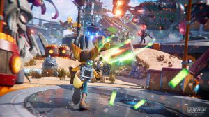 Insomniac mostra a arma Buzz Blades em ação em Ratchet & Clank: Em Uma Outra Dimensão