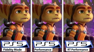 Compare os três modos de desempenho de Ratchet & Clank: Em Uma Outra Dimensão